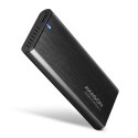 Axagon External USB-C 3.2 Gen 2 metal box for M.2 NVMe & SATA SSD disk. Screwless.