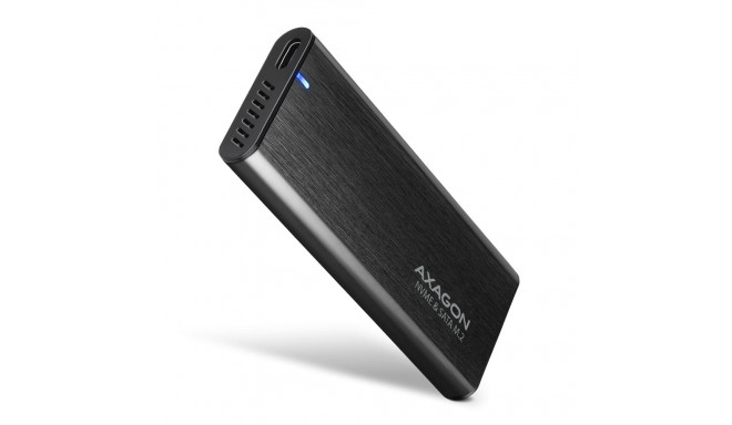 Axagon External USB-C 3.2 Gen 2 metal box for M.2 NVMe & SATA SSD disk. Screwless.