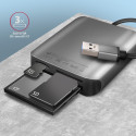 Axagon alumiiniumist kiire USB-A 3.2 Gen 1 mälukaardilugeja, 3 pesaga UHS-II