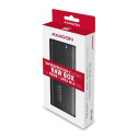 Axagon väline USB-C 3.2 Gen 2 metallist karp M.2 NVMe & SATA SSD kettale, kruvivaba