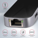 AXAGON HMC-6GL USB-hub 3x USB-3.0 1x RJ-45 1x HDMI
