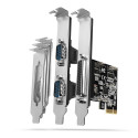 AXAGON PCEA-PSN PCIe-Adapter mit 1x Parallel- + 2x Serial-Ports - ASIX AX99100 Chipset