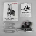 AXAGON PCEA-PSN PCIe-adapter 1x paralleel- ja 2x jadapordiga – ASIX AX99100 kiibistik