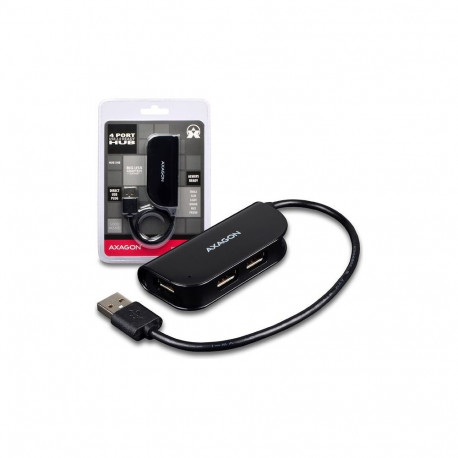 HUB USB Axagon 4 port USB 2.0 Black (HUE-X4B)