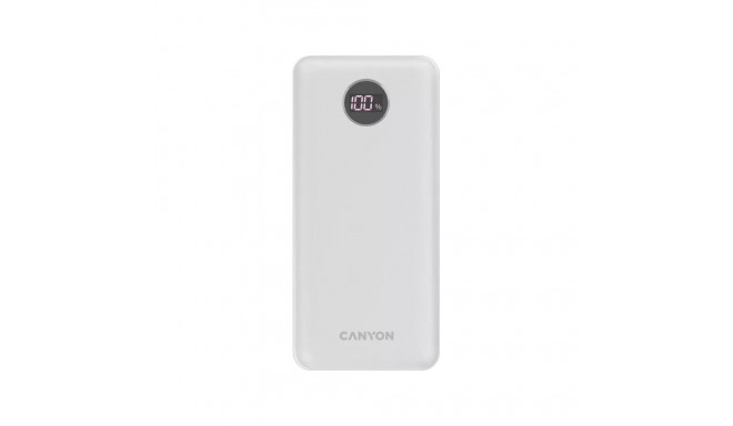 Canyon Powerbank PB-2002 20000 mAh PD/QC/display valge jaemüük