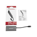 Axagon HMC-4G2 USB 3.2 Gen 2 Type-C USB 3.2 Gen 2 Type-A USB 3.2 Gen 2 Type-C 10000 Mbit/s metall