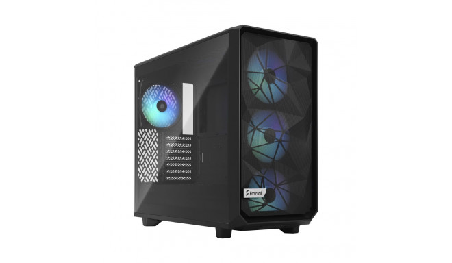 Fractal Design | Meshify 2 Lite RGB TG Light Tint | Side window | Black | E-ATX | Power supply inclu