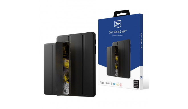3MK pehme tahvelarvuti ümbris Sam Tab S9 FE+ must/must