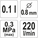 Yato YT-2357 pneumaatiline värvipihusti 0,1 L