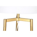 Floor Lamp DKD Home Decor Golden Metal Polyester White 50 W MDF Wood (41 x 41 x 156 cm)