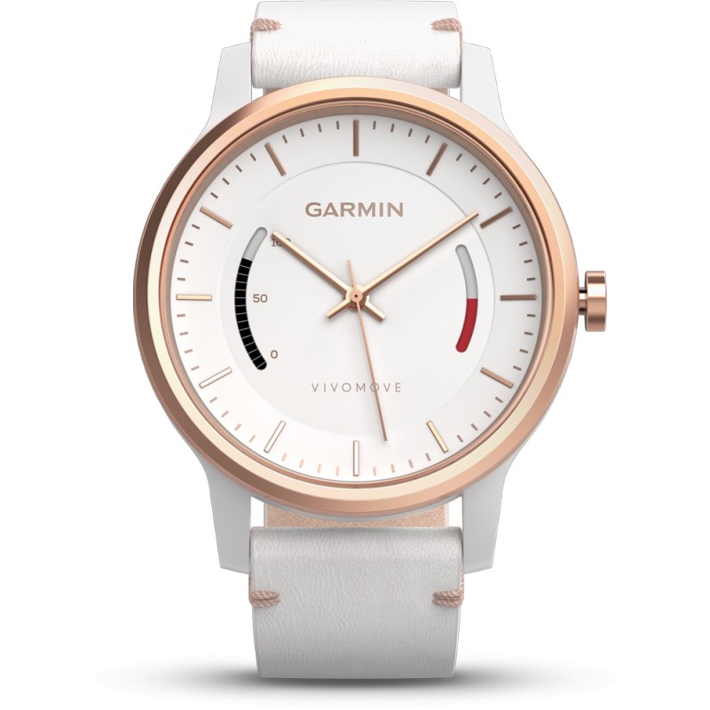 Garmin activity tracker Vivomove Classic, rose gold/white leather