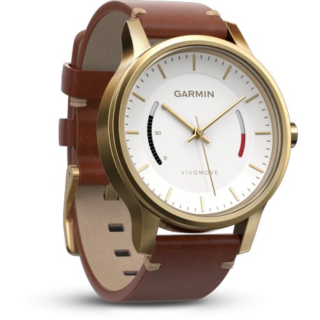 Garmin aktiivsusmonitor Vivomove Premium, kuldne/nahk