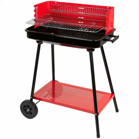 Söegrill Ratastega Aktive Teras Plastmass 66 x 44 x 85 cm Ristkülikukujuline Punane