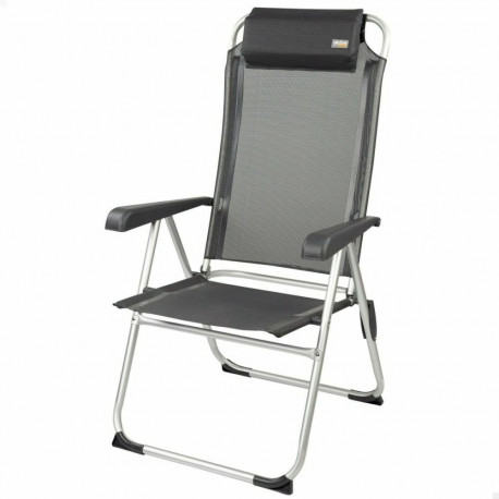 Folding Chair with Headrest Aktive Black 44 x 55 x 101 cm