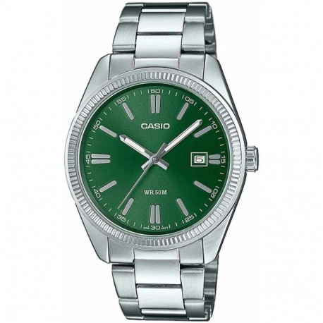 Men's Watch Casio Green Silver
