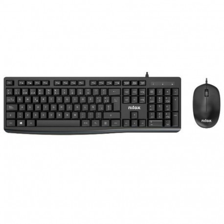 Keyboard and Mouse Nilox NXKME0012 Black