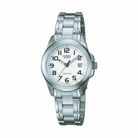 Unisex Kell Casio LTP-1259PD-7BEG Valge Hõbedane