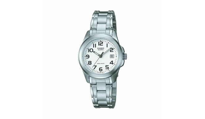 Unisex Kell Casio LTP-1259PD-7BEG Valge Hõbedane