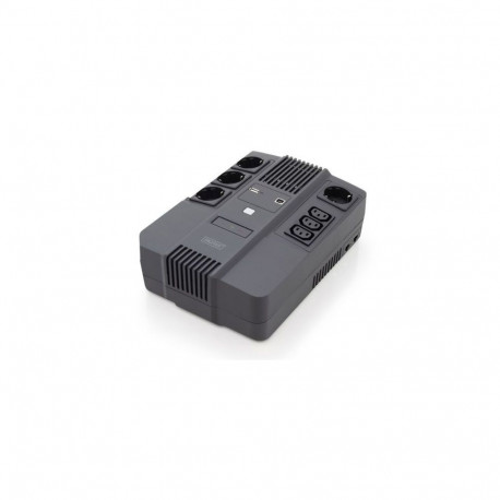 Digitus All-in-One UPS, 600VA/360W, LED 12V/7Ah x1, 4x CEE 7/7,3x IEC C13, USB, RJ45