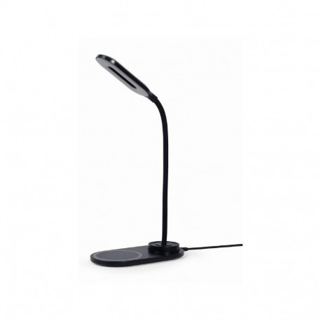 Gembird MOBILE CHARGER WRL DESK LAMP/BLACK TA-WPC10-LED-01