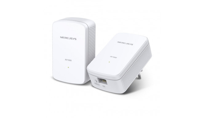 MERCUSYS AV1000 Gigabit Powerline Starter Kit MP500 KIT 1000 Mbit/s, Ethernet LAN (RJ-45) ports 1