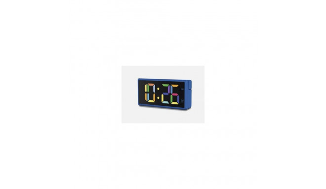 Hama Digital Alarm Clock Ibiza, Multicol. Screen, with USB Charging Function Blue