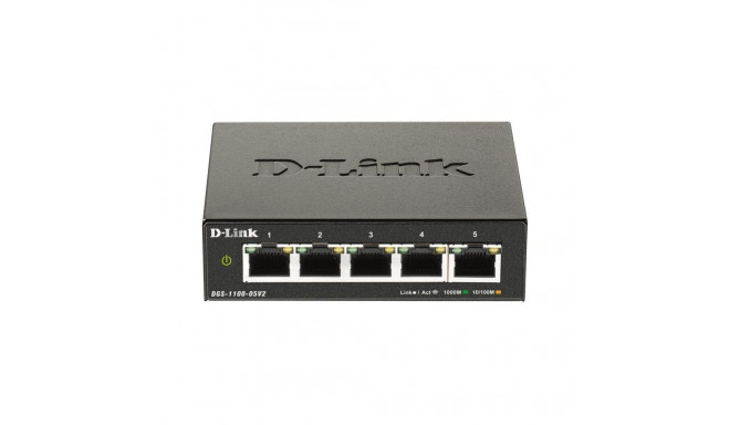 D-link Smart Managed Switch DGS-1100-05V2/E Managed L2, Rackmountable, 1 Gbps (RJ-45) ports quantity