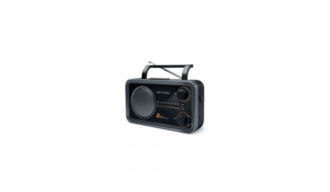Muse 2-bands portable radio M-06DS Grey, AUX in