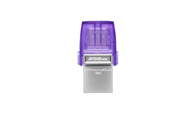 Kingston DataTraveler DT Micro Duo 3C 256 GB, USB Type-C and Type-A, Purple