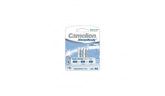 Camelion AA/HR6, 2300 mAh, AlwaysReady Rechargeable Batteries Ni-MH, 2 pc(s)