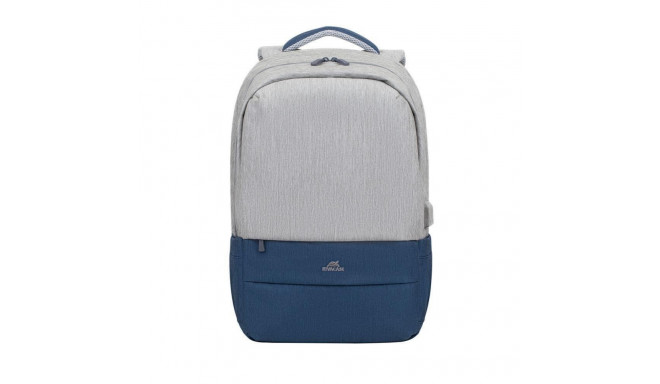 RIVACASE NB BACKPACK ANTI-THEFT 17.3"/7567 GREY/DARK BLUE