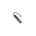 Natec Multi-Port Adapter Fowler Slim 0.15 m, Grey, USB Type-C