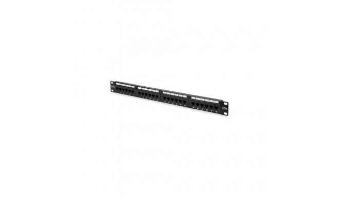 Digitus Patch Panel DN-91524U Black, 48.2 x 4.4 x 10.9 cm, Category: CAT 5e; Ports: 24 x RJ45; Reten