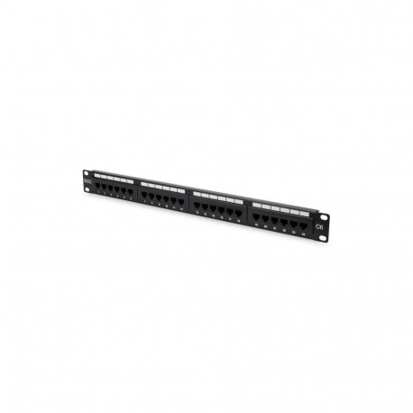 Digitus Patch Panel DN-91624U Black, 48.2 x 4.4 x 10.9 cm, Category: CAT 6; Ports: 24 x RJ45; Retent