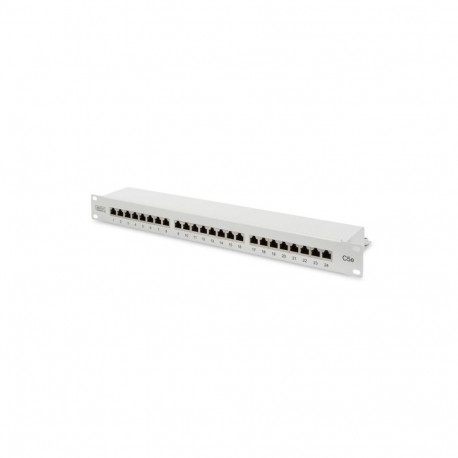 Digitus Patch Panel DN-91524S White, 48.2 x 4.4 x 10.9 cm, Category: CAT 5e; Ports: 24 x RJ45; Reten
