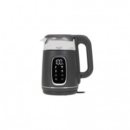 AD 1305 grey Czajnik elektryczny szklany led z regulacją temperatury 1,7l