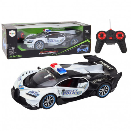 Auto Zdalnie Sterowane RC Policyjne w Skali 1:12 Biały
