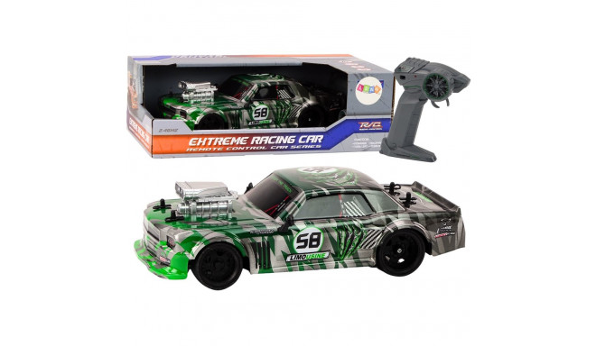 RC 1:16 kummist ratastega drift roheline kaugjuhitav auto