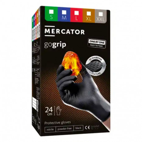 Nitriilkindad must mercator gogrip one-by-one must 100tk suurus XXL