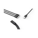 Devia Kintone Series 3In1 Tube, USB to Lightning, MicroUSB, Type-C, 1,2m, Black
