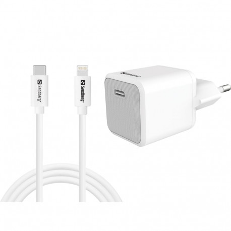 Sandberg 441-57 USB-C 20W Charger + USB-C to Lightning cable, 1M