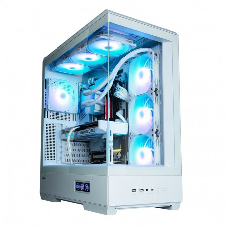 Zalman P50 DS, ATX Mid Tower PC Case, 4  x 120mm ARGB Fans, White