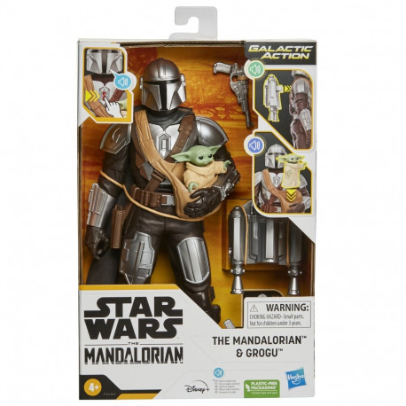 STAR WARS interactive figure Galactic Mandalorian And Grogu, 30 cm