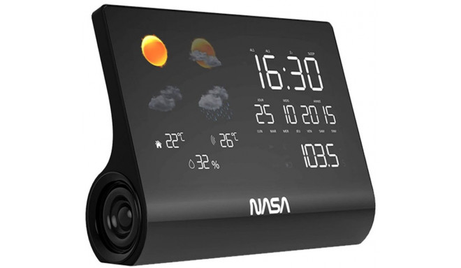 Nasa weather station + speaker BT WSP1300, black