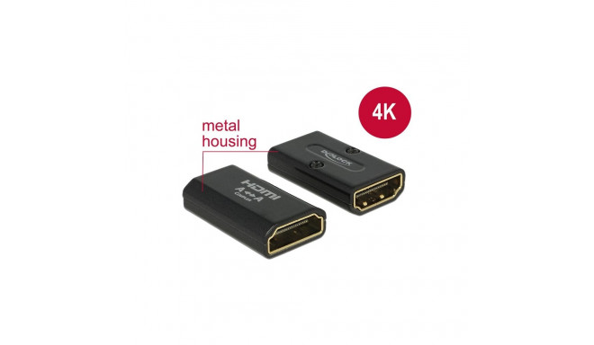 "DELOCK Adapter High Speed HDMI mit Ethernet - HDMI-A Buchse > HDMI-A Buchse 4K Gender Changer schwa