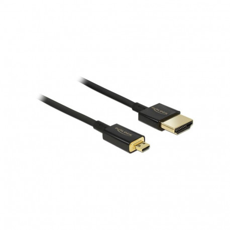 "DELOCK Kabel High Speed HDMI mit Ethernet - HDMI-A Stecker > HDMI Micro-D Stecker 3D 4K 2 m Slim Pr