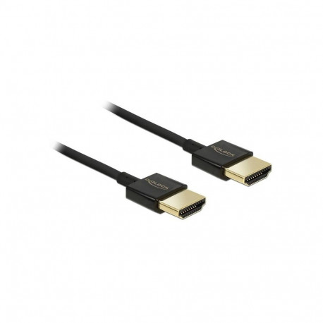 Delock High Speed HDMI Ethernetiga kaabel HDMI-A isane - HDMI-A isane 3D 4K 1 m õhuke Premium