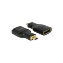 "DELOCK Adapter High Speed HDMI mit Ethernet - HDMI Micro-D Stecker > HDMI-A Buchse 4K schwarz"