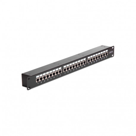"DELOCK Netzwerk 48.26cm 19Zoll Kupplungs-Patchpanel 24 Port Cat.6"