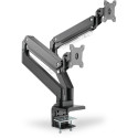"Tischhalterung für 2 Monitore 2x 35"" 2x 15KG DIGITUS schwarz Gasdruckfeder DA-90427"